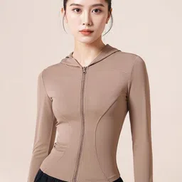 HRX by Hrithik Roshan Hooded Crop Tailored Jacket-image-26
