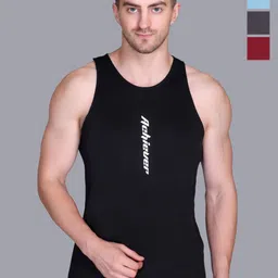 Antiloop Pack Of 4 Printed Sleeveless Tank Vests BRK1-AWE2-ACH1-ACH1-RED-SKY-DGRY-BLK-M-image-12