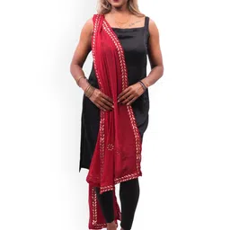URBAN KANYA Embroidered Gotta Patti Dupatta-picture-26