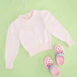 Pantaloons Junior Girls Embroidered Round Neck Pullover-picture-2