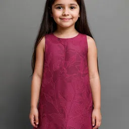 KidsDew Girls Floral Embroidered A-Line Dress-picture-25