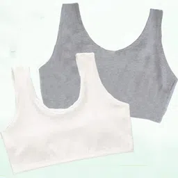 BRAAFEE Girls Pack Of 2 Solid Non Padded Camisole-42