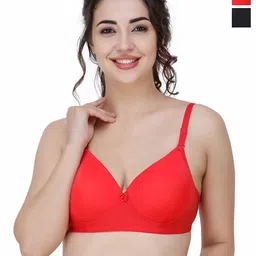 College Girl Women Pack  of 2 T-shirt Full Coverage Lightly Padded Bra-image-64