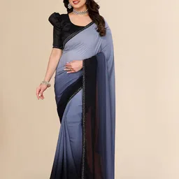 Moda Rapido Ombre Beads and Stones Poly Georgette Saree-image-89