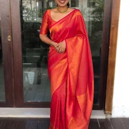 Visit Wear Woven Design Zari Pure Silk Banarasi Saree-picture-45