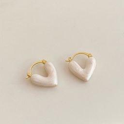 Just Lil Things Artificial Stones Studded Heart Shaped Hoop Earrings-15