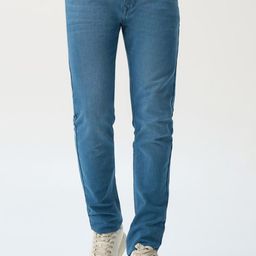 Minus One Men Original Skinny Fit Low Distress Light Fade Stretchable Jeans-image-80