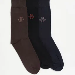 Camey Men Pack Of 3 Assorted Cotton Calf-Length Socks-picture-18