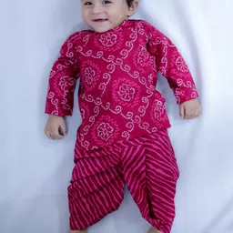 BownBee Boys Printed Kurta & Dhoti Pants-25