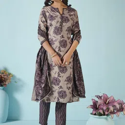 Anouk Women Floral Printed Regular Kurta with Trousers & With Dupatta-16