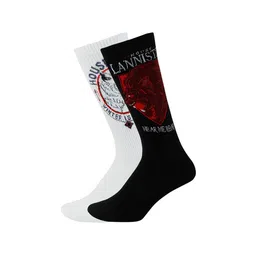 Socksxpress Men Pack Of 2 Printed Cotton Calf-Length Socks-9