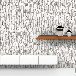 ArtzFolio Printed UV-Resistant Anti-Bacterial Curly LinesPeel & Stick Wallpaper-picture-10
