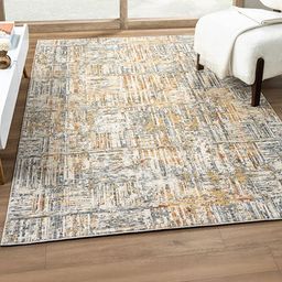 Kaleen India Multicoloured Abstract Anti-Skid Polyester Carpet-image-4