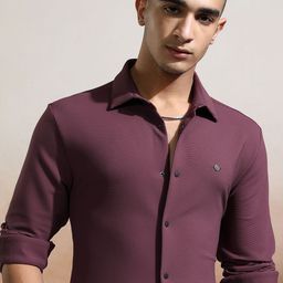 HIGHLANDER Men Slim Fit Opaque Casual Shirt-image-49