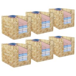 Kuber Industries Beige Set of 6 Regular Multi-Utility Organisers-46