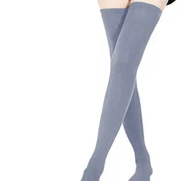 MUKHAKSH Grey Cotton Socks-image-79