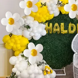 Special You 66-Pcs Yellow Haldi Theme Birthday DecorationKit-11