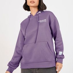 Styli Typography Printed Hooded Pullover Sweatshirt-13