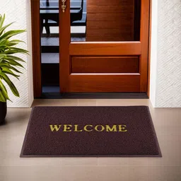 Kuber Industries 2-Pcs Green & Brown Rectangular Doormats image 2