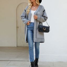 StyleCast Printed V-Neck Acrylic Cardigan-picture-14