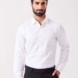 MH&Y Men Solid Spread Collar Cotton Formal Shirt-picture-14
