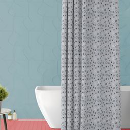 ArtzFolio Grey & White Printed Waterproof Shower Curtains-image-102