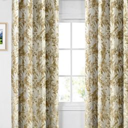 Aura Brown & Beige 2 Pieces Floral Printed Long Door Curtain-picture-32