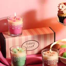 LIGHTHOUSE CANDLE Lighthouse Candle Bakery Pink & Brown 3 Pieces Love Trio Gift Set-image-8