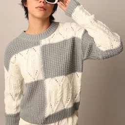 ONLY Women Open Knit Pullover Sweaters-image-52