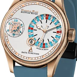 DOUBLERUN Unisex Dial & Straps Analogue Chronograph Watch H05N19032 image 2