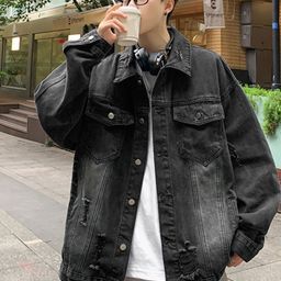 StyleCast Men Spread Collar Washed Denim Jacket-picture-39