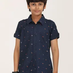 ZION Boys Classic Opaque Printed Casual Shirt-picture-40