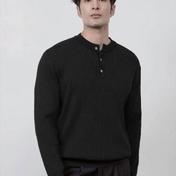 StyleCast Men Ribbed Henley Neck Long Sleeves Pullover Sweaters-picture-36