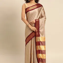 yourwish Ethnic Motifs Zari Silk Cotton Designer Kanjeevaram Saree-picture-29