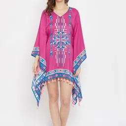 The Kaftan Company Printed Resort Cover Up Top-image-94
