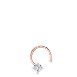 Sparkles Lab Grown Diamond 0.05 Carat Round Shape Solitaire Diamond Nose Pin 14K-image-71