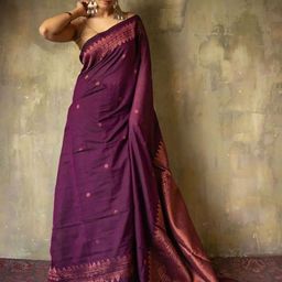 AMRUTKALA SAREES Woven Design Zari Silk Blend Banarasi Saree-image-53