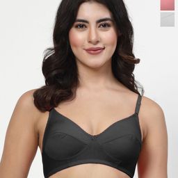 LILYPack Of 3 Non Padded Non-Wired Full Coverage Bra-picture-56