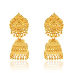 MEMOIR Gold-Plated Dome Shaped Jhumkas-image-79