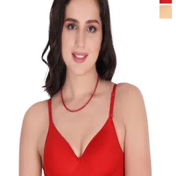 EMPISTO Pack Of 2 Lux Sport Full Coverage Lightly Padded High Support T-Shirt Cotton Bra-picture-13