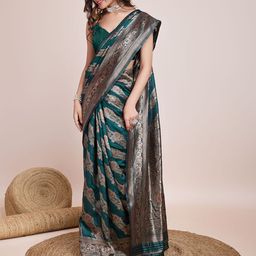 CARTYSHOP Floral Zari Woven Design Kanjeevaram Saree-56