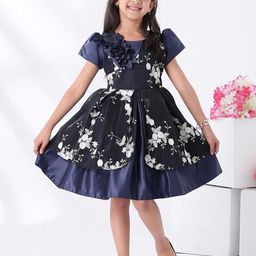 Mark and Mia Girls Floral Embroidered Peplum Knee Length Dress-image-46