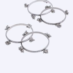 Anouk Set Of 4 Silver-Plated Artificial Beaded Bangles image 2