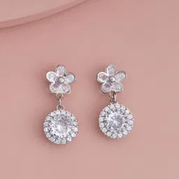 Kushal's Fashion Jewellery Gold-Plated Classic Zircon Studded Drop Earrings-45