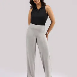 Blissclub Women Cotton AM:PM Cotton Wide Leg Pants-image-81