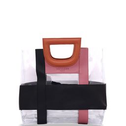 VOYAGER PARIS Ella Semi-Clear Colourblocked Structured Waterproof Large Beach Bag-17