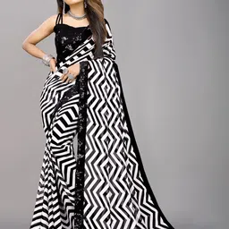 limtd Striped Printed Pure Georgette Leheriya Saree-picture-18