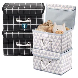 Kuber Industries Grey Set of 4 Reusable Drawer Organiser Organisers-11