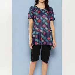 BAESD Plus Size Printed Swimwear & Attached Tights With Cap-image-39