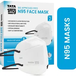 BIS Approved FFP2 N95 Mask - Head Loop, 6 Layers Protection Face Mask Cloth Mask-1